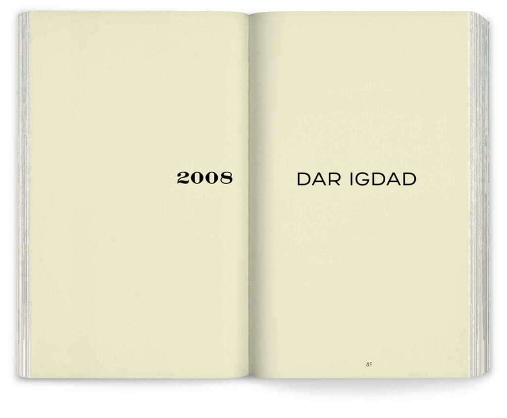 Double page de titre pour le jardin Dar Igdad réalisés par Ossart + Maurières, design IchetKar