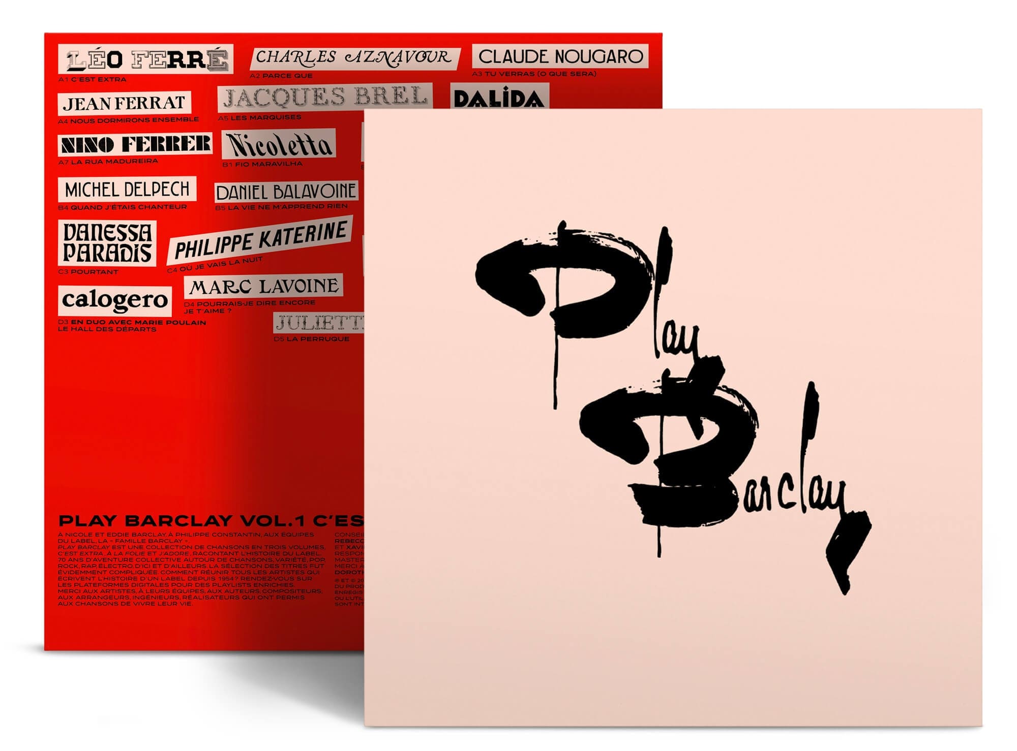 Couleur pop pour le vinyle anniversaire du Label Barclay, la collection Play Barclay se décline en couleur et logo, volume 1, C'est Extra, graphisme et direction de création IchetKar